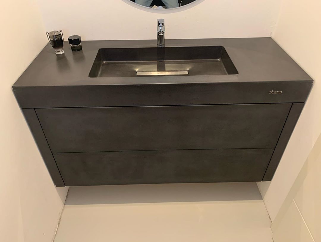 Concrete sink and cabinet from Otera Manufaktur © Otera Manufaktur