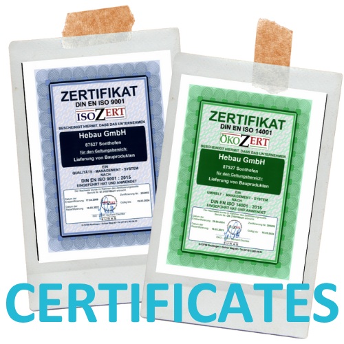 Certificates Hebau