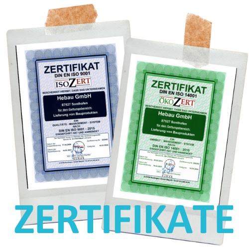 Zertifikate Hebau