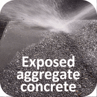 Exposed aggregate concrete
