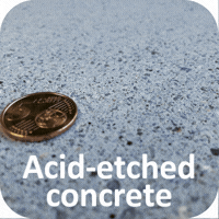 Products for the production of acid-etched concrete