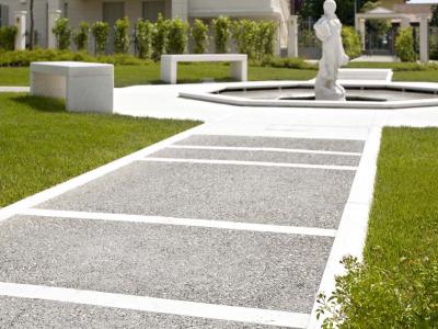 Walkway Tuscany residence concrete paving exposed aggregate CSE® multitop