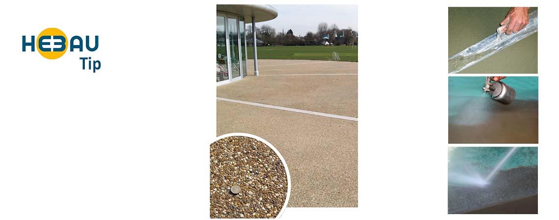 In-Situ pavement with an exposed aggregate finish
